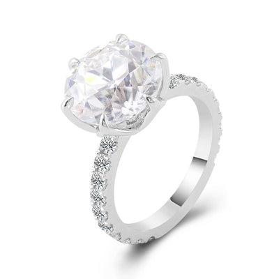 Elegant 5 CT Moissanite Diamond Engagement Ring with OEC Cut - Experience Unmatched Sparkle and Luxury for Your Special Day