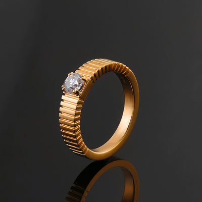 Luxurious-Men's-Yellow-Gold-Engagement-Band-with-0.5CT-Lab-Created-VVS-Clarity-DEF-Color-Moissanite-Diamond-Modern-Design