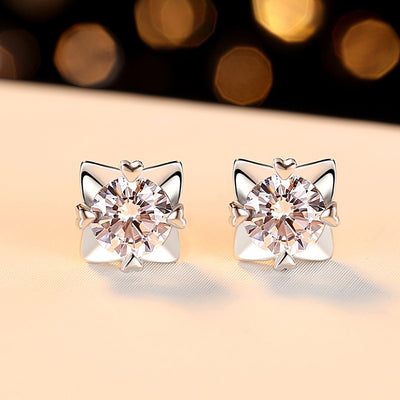 Make a statement with our Timeless Round Stud Earrings - crafted with 925 silver sterling and 0.5 CT moissanite lab-created diamond. Perfect for any occasion, these earrings exude sophistication and timeless elegance.