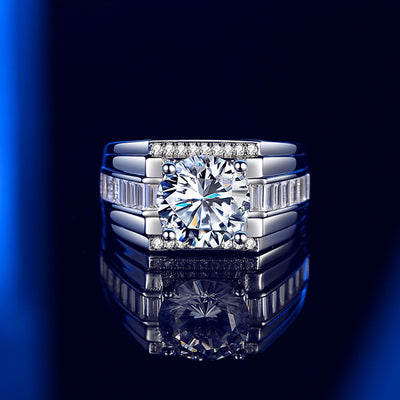 Luxury 3 Carat Moissanite Diamond Wedding Ring